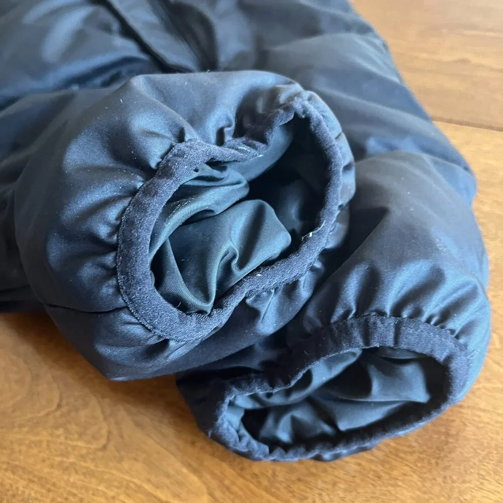 Columbia black down snowsuit 6-12m